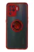 Newface Oppo Reno 5 Lite Kılıf Montreal Yüzüklü Silikon Kapak - Kırmızı