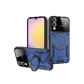 Newface Samsung Galaxy S25 Fe Kılıf Joy Lens Standlı Kapak - Lacivert