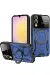 Newface Samsung Galaxy S25 Fe Kılıf Joy Lens Standlı Kapak - Lacivert