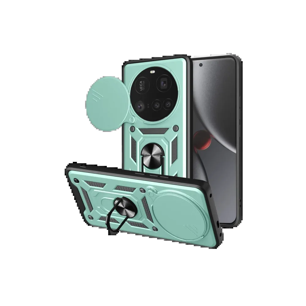 Newface Xiaomi Mi 15 Ultra Kılıf Pars Lens Yüzüklü Silikon - Yeşil