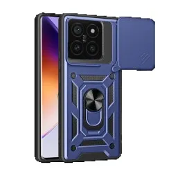 Newface Xiaomi Mi 14T Pro Kılıf Pars Lens Yüzüklü Silikon - Lacivert