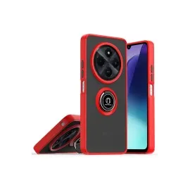 Newface Realme C75 4G Kılıf Montreal Yüzüklü Silikon Kapak - Kırmızı