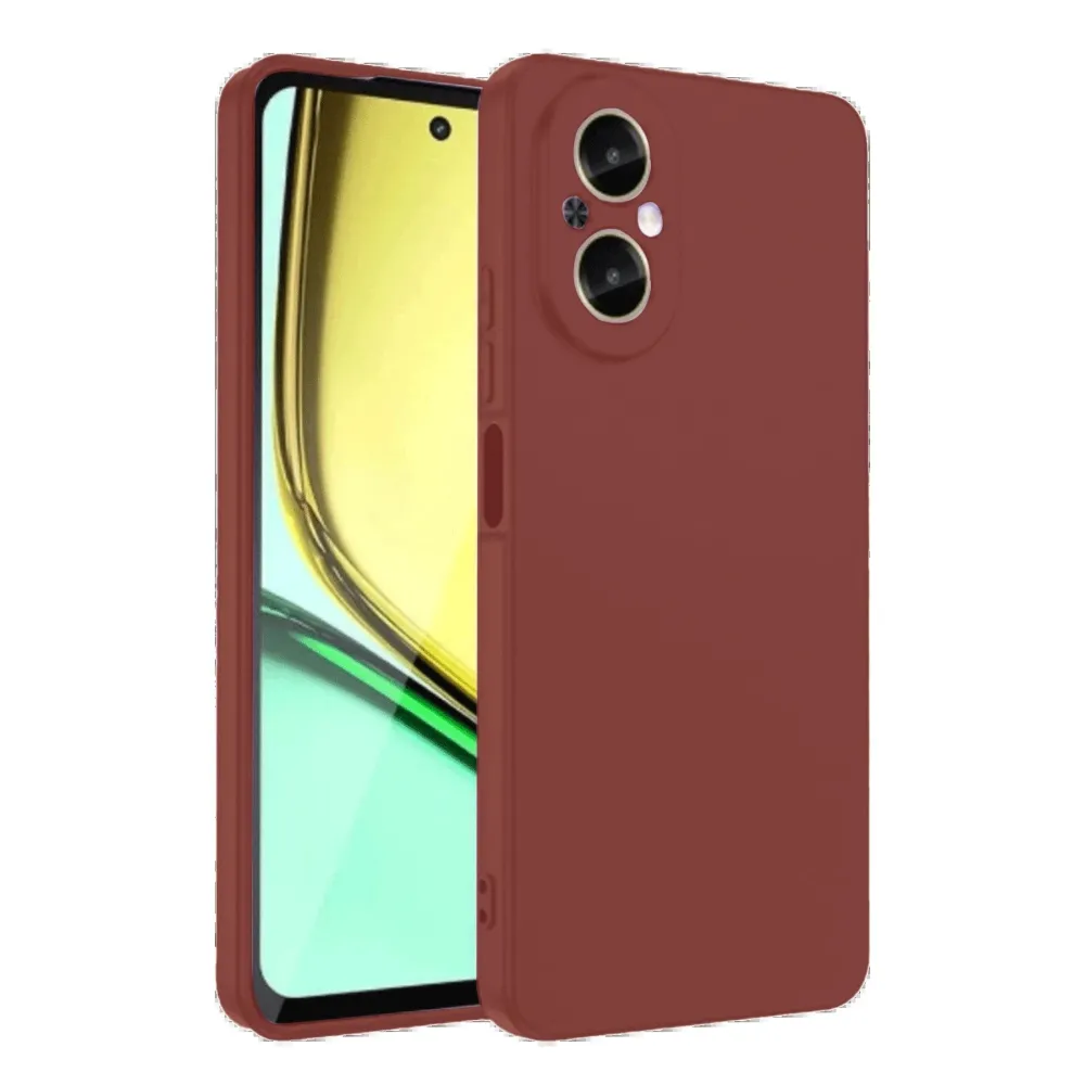 Newface Realme 12 Lite Kılıf First Silikon - Bordo