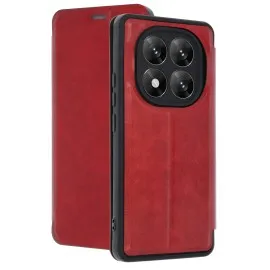 Newface Xiaomi Redmi Note 14 Pro 5G Kılıf Flip Cover - Kırmızı