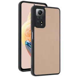 Newface Xiaomi Redmi Note 12 Pro 4G Kılıf Aras Deri Kapak - Pudra