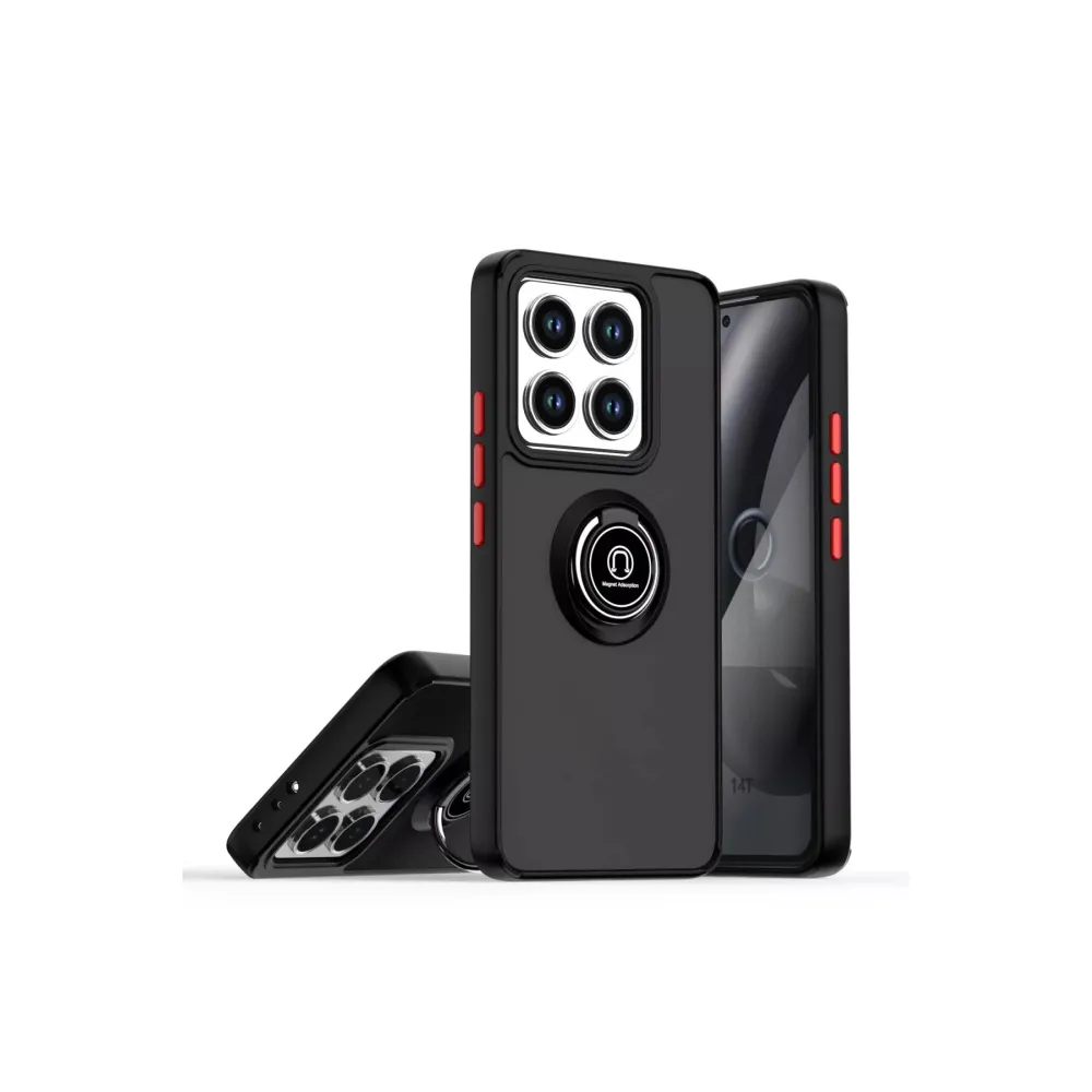 Newface Xiaomi Mi 15 Kılıf Montreal Yüzüklü Silikon Kapak - Siyah