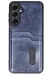 Newface Samsung Galaxy A16 5G Kılıf Sara Kartvizitli Deri Kılıf - Lacivert