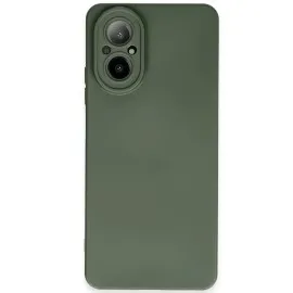 Newface Realme 12 Lite Kılıf Nano içi Kadife Silikon - Koyu Yeşil