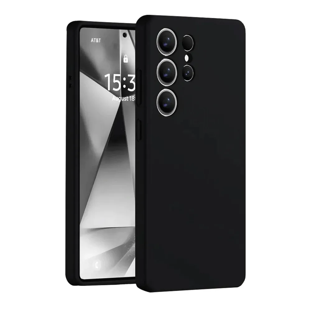 Newface Samsung Galaxy S25 Ultra Kılıf Nano Içi Kadife Silikon - Siyah