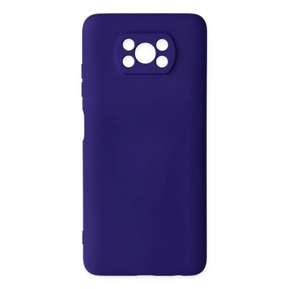 Newface Xiaomi Pocophone X3 Kılıf Nano Içi Kadife Silikon - Mor