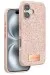 Onegif iPhone 16 Bright Simli Kapak - Pembe