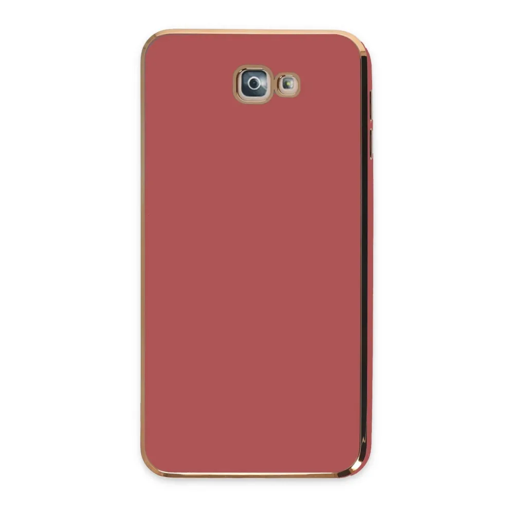 Newface Samsung Galaxy J7 Prime Kılıf Volet Silikon - Kırmızı