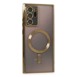 Newface Samsung Galaxy Note 20 Ultra Kılıf Kross Magneticsafe Kapak - Gold