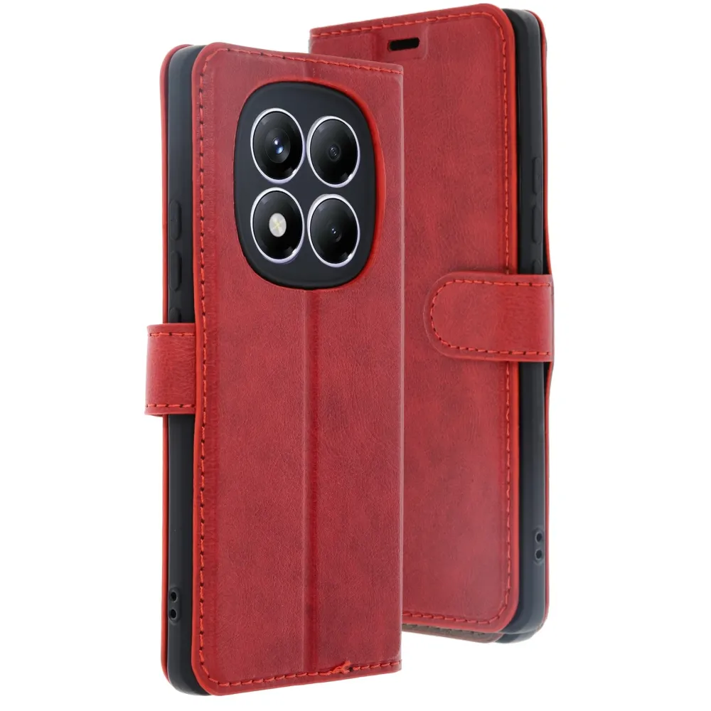 Newface Xiaomi Redmi Note 14 Pro 4G Kılıf Trend S Plus Kapaklı Kılıf - Kırmızı