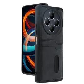 Newface Xiaomi Redmi 14C Kılıf Sara Kartvizitli Deri Kılıf - Siyah