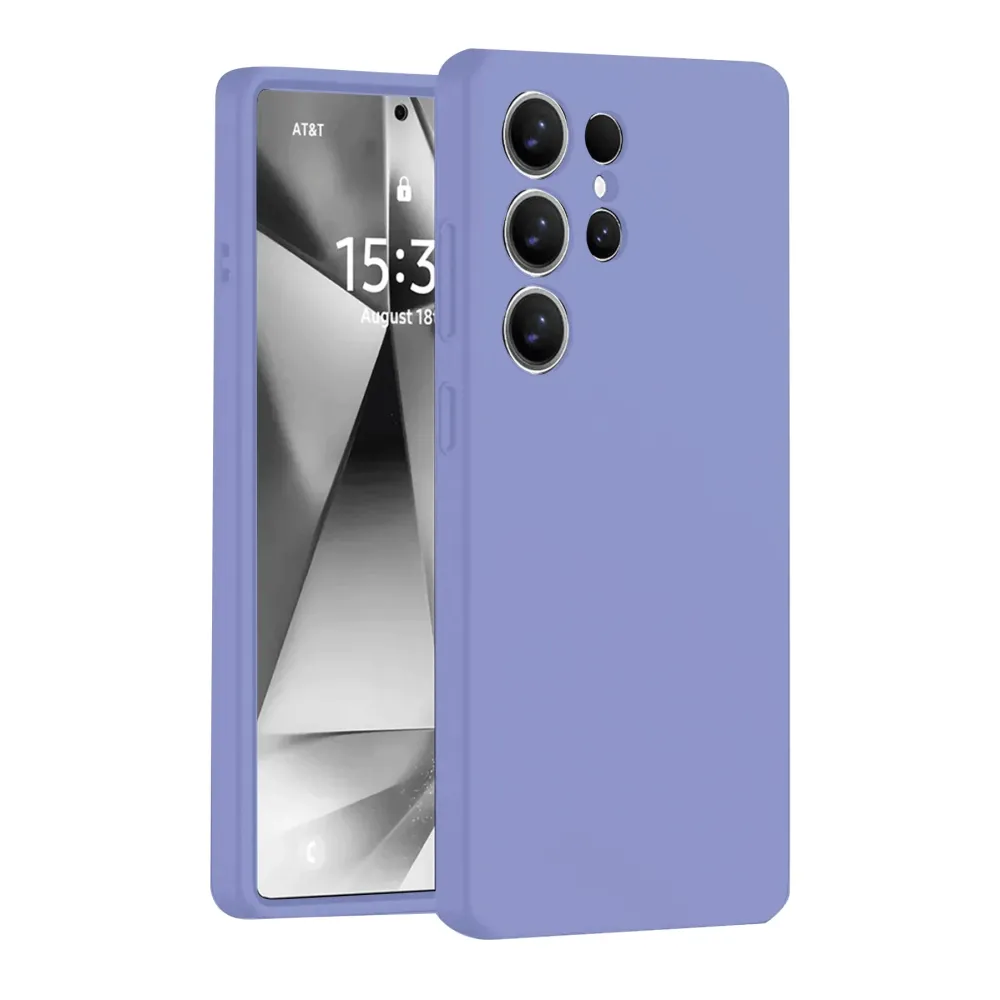 Newface Samsung Galaxy S25 Ultra Kılıf Nano Içi Kadife Silikon - Lila