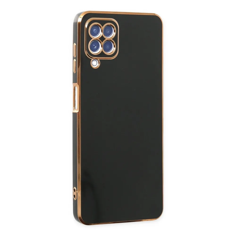 Newface Samsung Galaxy A12 Kılıf Volet Silikon - Siyah