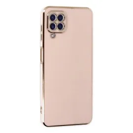 Newface Samsung Galaxy A12 Kılıf Volet Silikon - Pembe