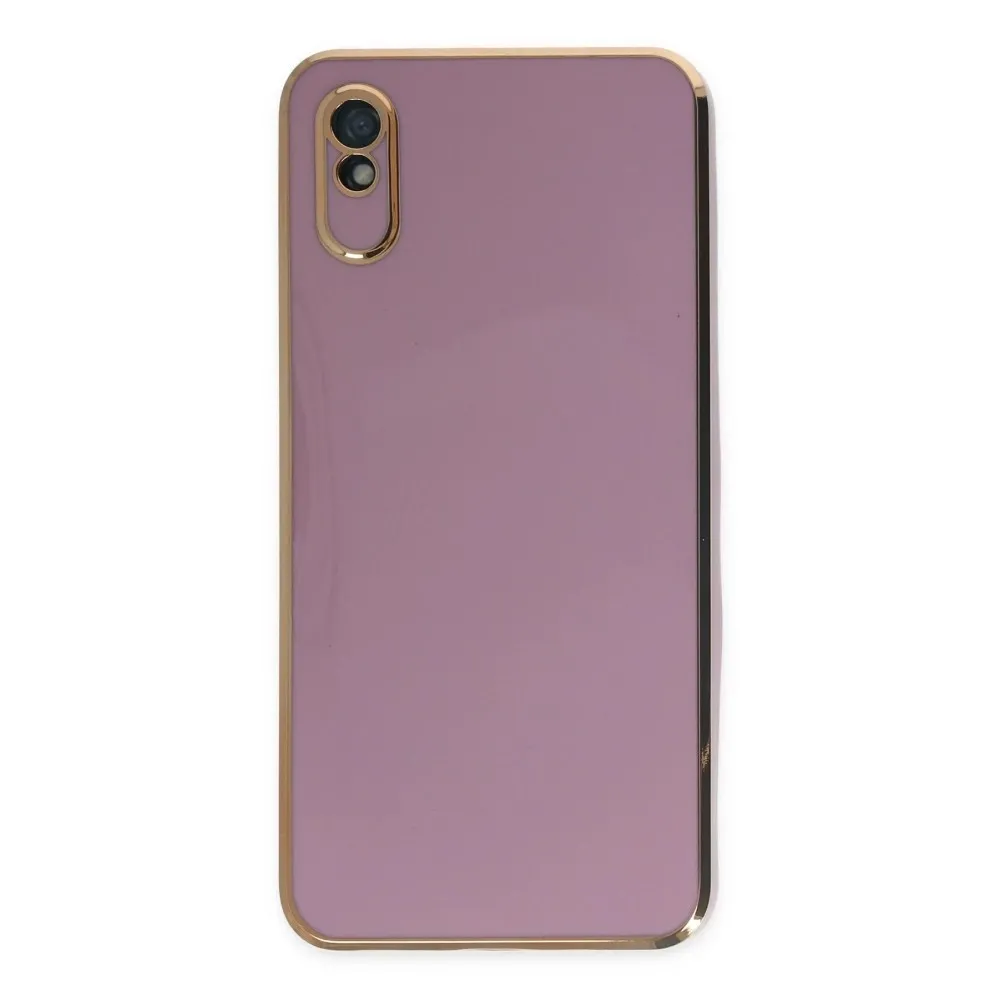 Newface Xiaomi Redmi 9A Kılıf Volet Silikon - Mor