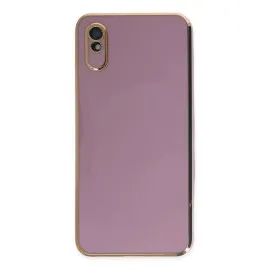 Newface Xiaomi Redmi 9A Kılıf Volet Silikon - Mor