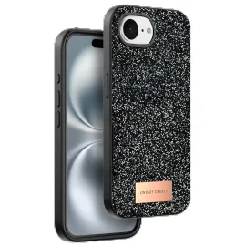 Onegif Apple Iphone 16E Bright Simli Kapak - Siyah