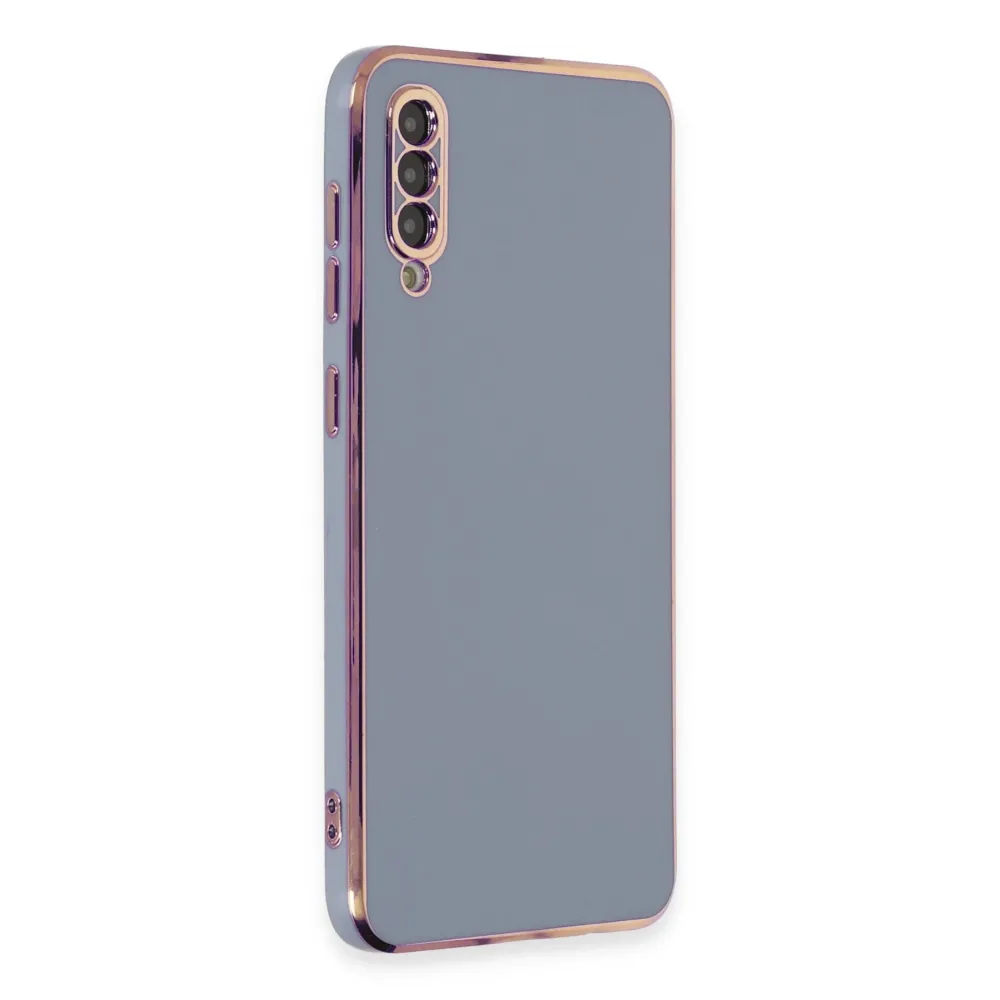 Newface Samsung Galaxy A50 Kılıf Volet Silikon - Mavi