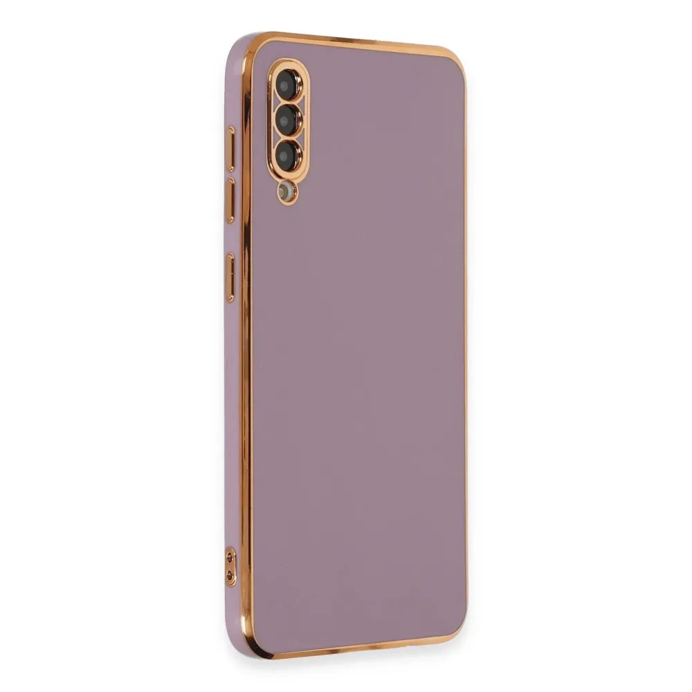 Newface Samsung Galaxy A50 Kılıf Volet Silikon - Mor