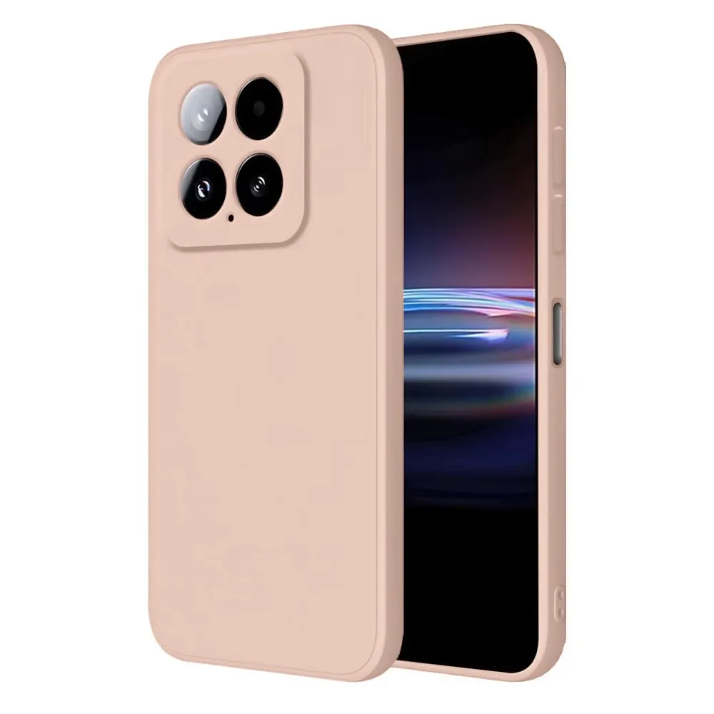 Newface Xiaomi Mi 14T Pro Kılıf Nano Içi Kadife Silikon - Pudra