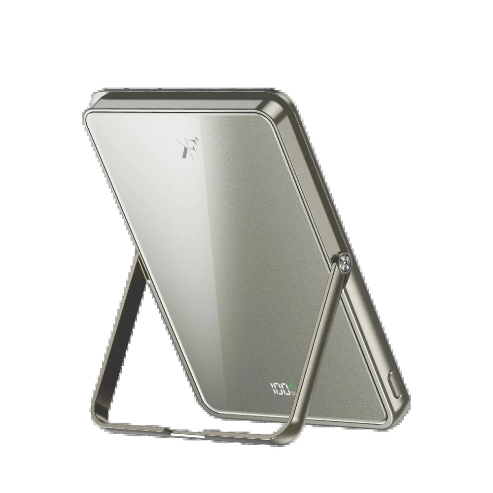 Newface PW580 5.000 mAh 20W Type-C 15W Kablosuz Şarj 3W Saat Şarj ve 5W Kulaklık Şarj Destekli PD Hızlı Şarj Magsafe Powerbank - Titanyum