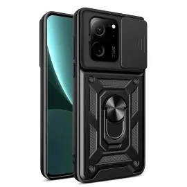 Newface Xiaomi Mi 13T Pro Kılıf Pars Lens Yüzüklü Silikon - Siyah