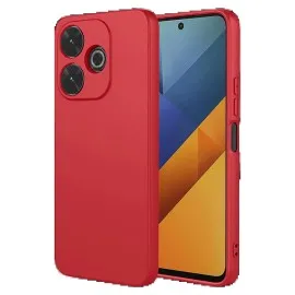 Newface Xiaomi Redmi 13 4G Kılıf Nano içi Kadife Silikon - Kırmızı