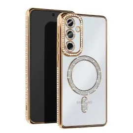 Newface Samsung Galaxy S25 Edge Joke Simli Magneticsafe Kılıf - Gold