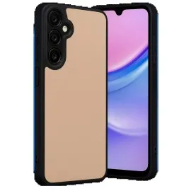 Newface Samsung Galaxy M15 Kılıf Aras Deri Kapak - Pudra