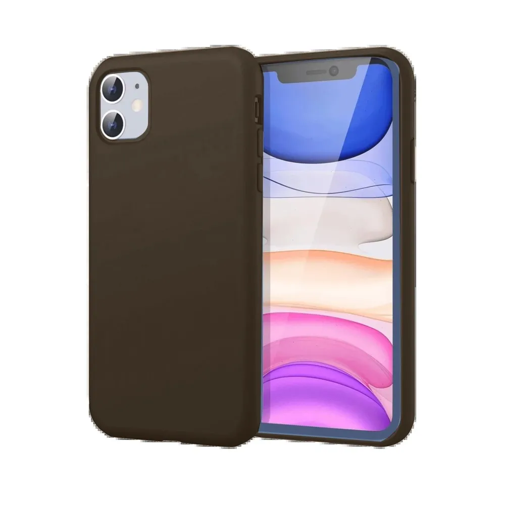 Newface Iphone 11 Kılıf First Silikon - Kahverengi