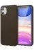 Newface Iphone 11 Kılıf First Silikon - Kahverengi
