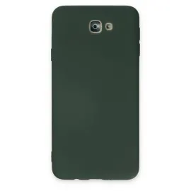 Newface Samsung Galaxy J7 Prime Kılıf Nano içi Kadife Silikon - Koyu Yeşil