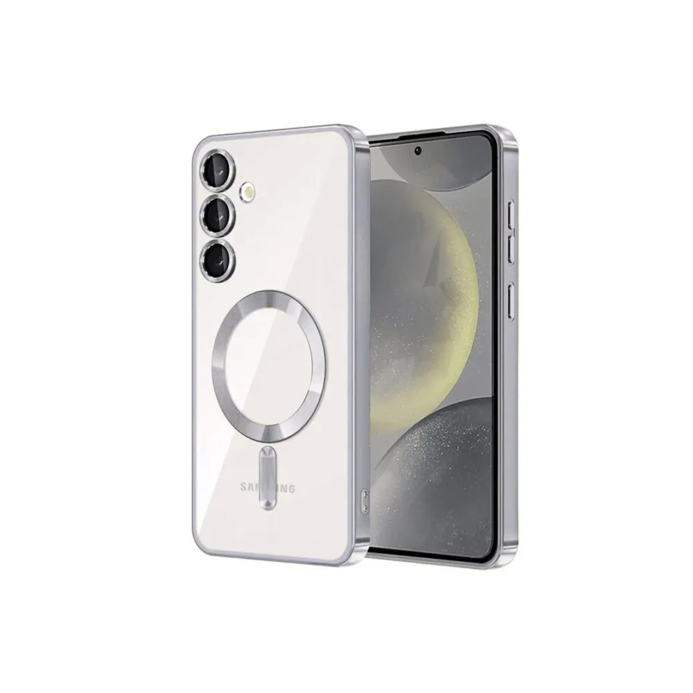 Newface Samsung Galaxy S24 Plus Kılıf Kross Magneticsafe Kapak - Gümüş