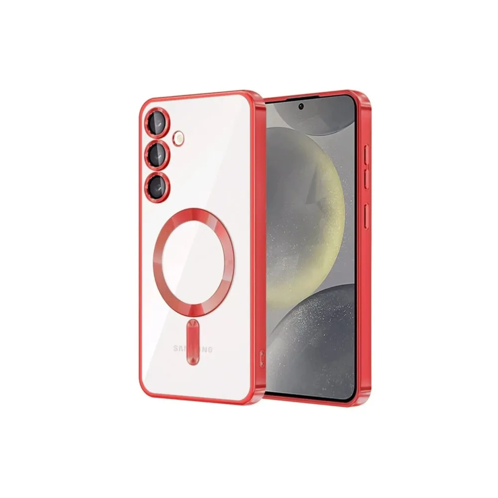 Newface Samsung Galaxy S24 Plus Kılıf Kross Magneticsafe Kapak - Kırmızı