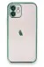 Newface Iphone 11 Kılıf Razer Lensli Silikon - Yeşil