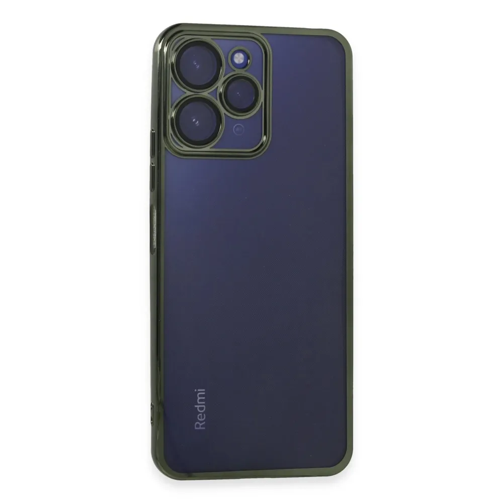 Newface Xiaomi Redmi 12 Kılıf Razer Lensli Silikon - Yeşil