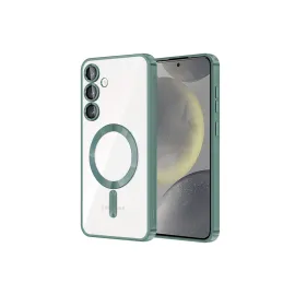 Newface Samsung Galaxy S24 Plus Kılıf Kross Magneticsafe Kapak - Koyu Yeşil