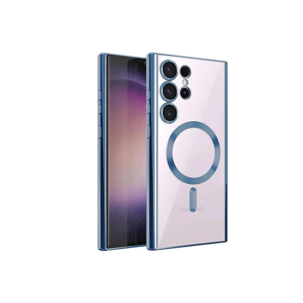 Newface Samsung Galaxy S24 Ultra Kılıf Kross Magneticsafe Kapak - Sierra Blue