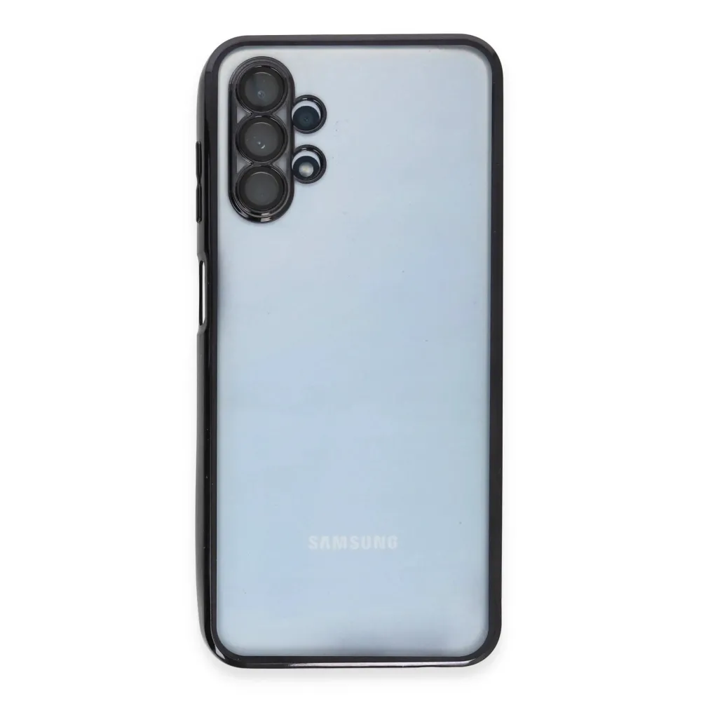 Newface Samsung Galaxy A13 4G Kılıf Razer Lensli Silikon - Siyah