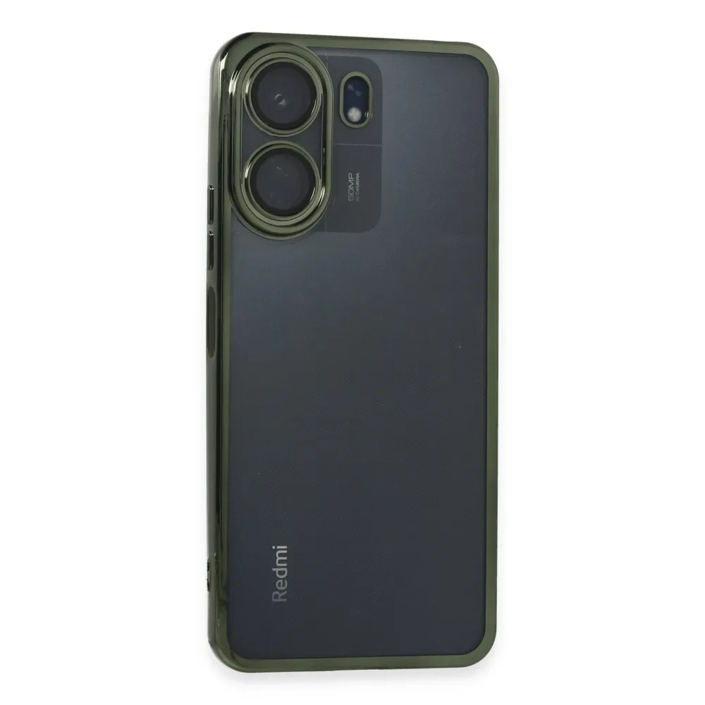 Newface Xiaomi Redmi 13C Kılıf Razer Lensli Silikon - Yeşil