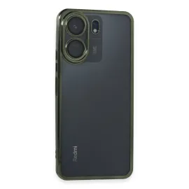 Newface Xiaomi Redmi 13C Kılıf Razer Lensli Silikon - Yeşil