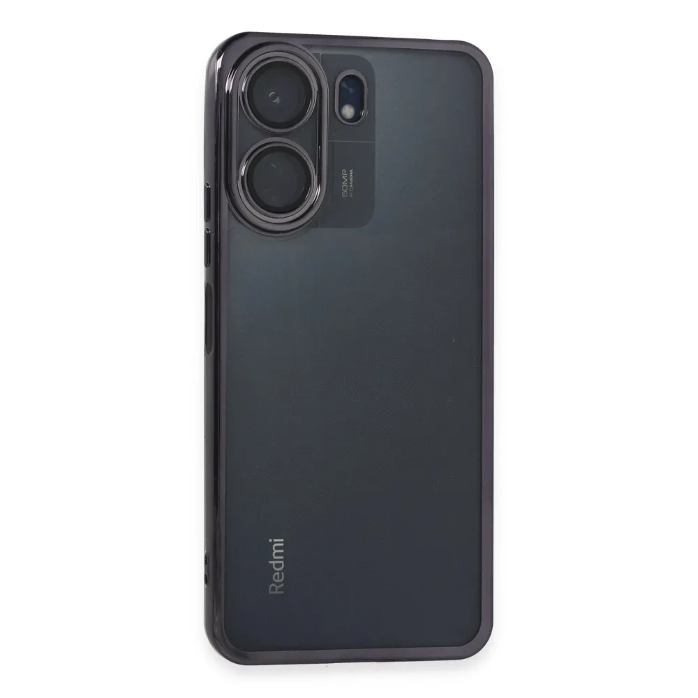 Newface Xiaomi Redmi 13C Kılıf Razer Lensli Silikon - Mor