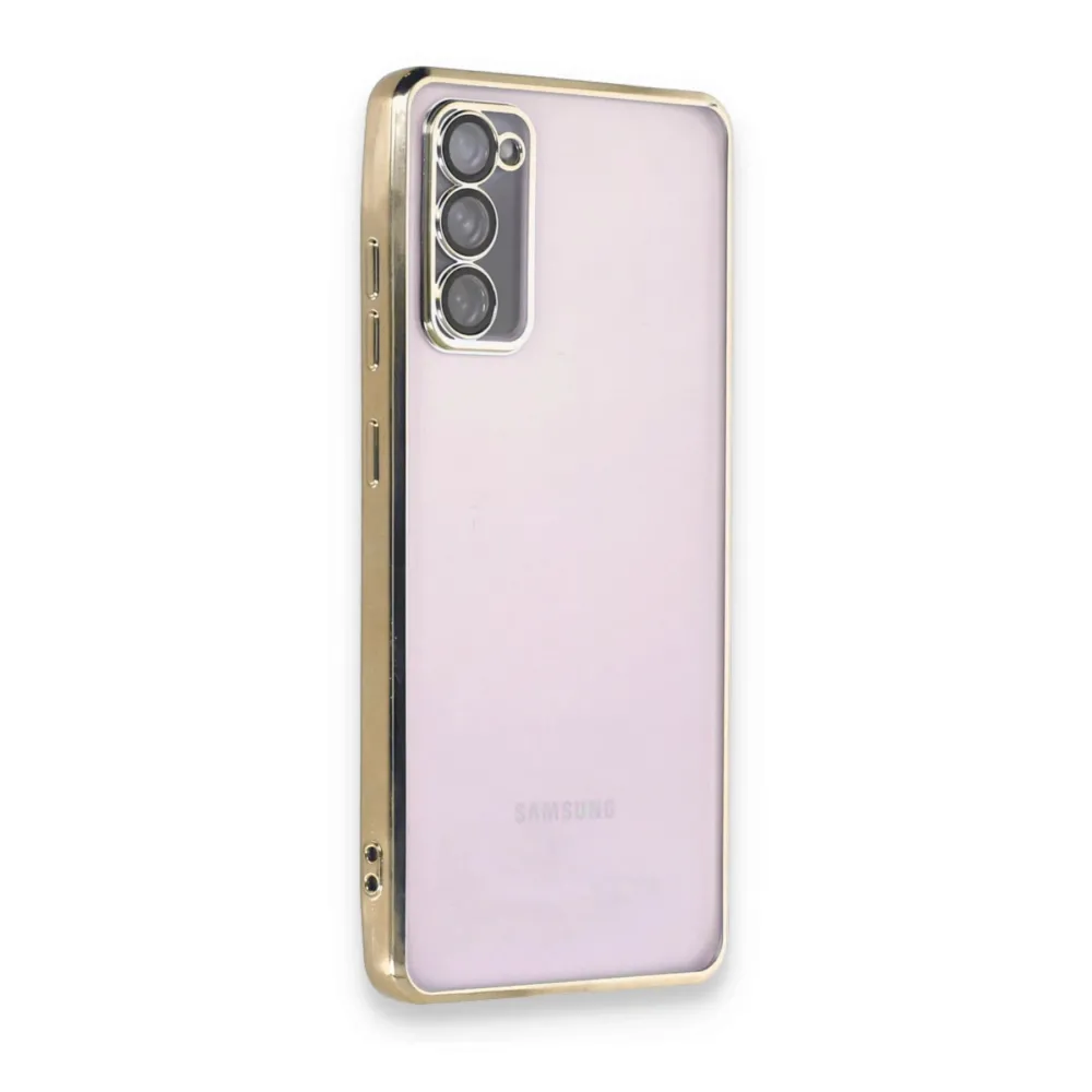 Newface Samsung Galaxy S20 Fe Kılıf Razer Lensli Silikon - Gold