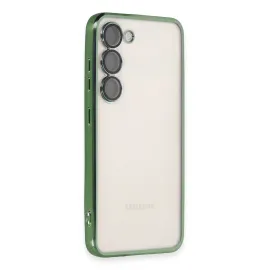 Newface Samsung Galaxy S23 Kılıf Razer Lensli Silikon - Yeşil