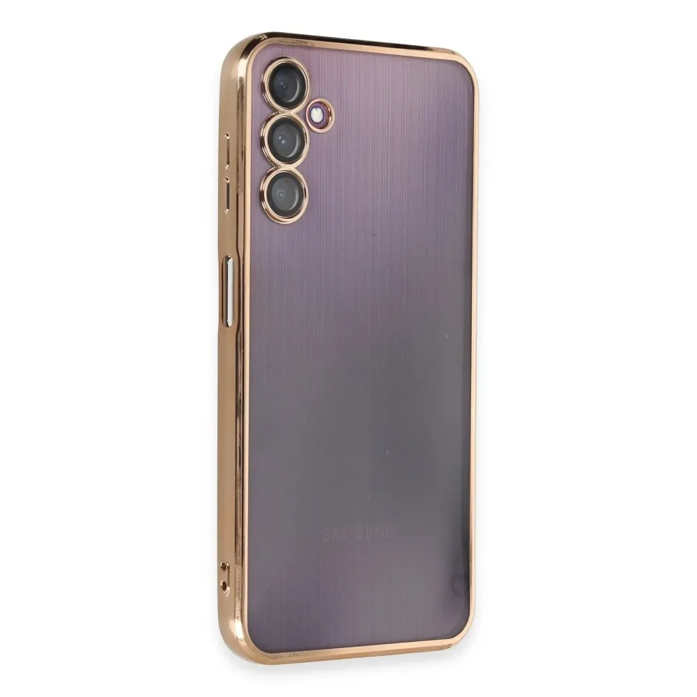 Newface Samsung Galaxy A14 4G Kılıf Razer Lensli Silikon - Gold