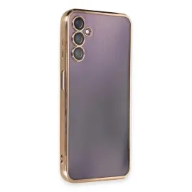 Newface Samsung Galaxy A14 4G Kılıf Razer Lensli Silikon - Gold